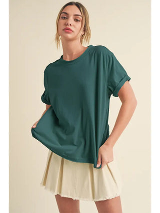 Mali Baby Tee Top- Teal