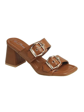 Dinner Date Two Strap Heel- Tan