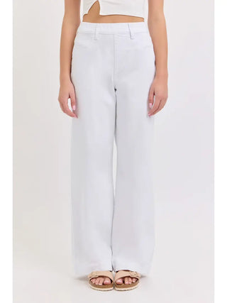 The Pull-on Jean Pant - White