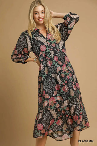 Wildflower Way Dress- Black