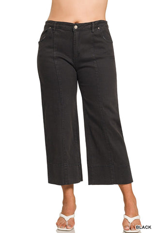 Curvy Good Day Cropped Pant- Black